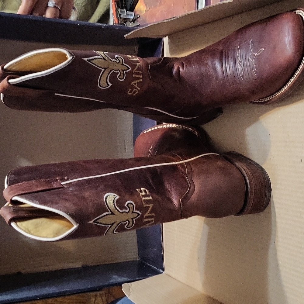 New square toe NFL New Orleans Saints Boots